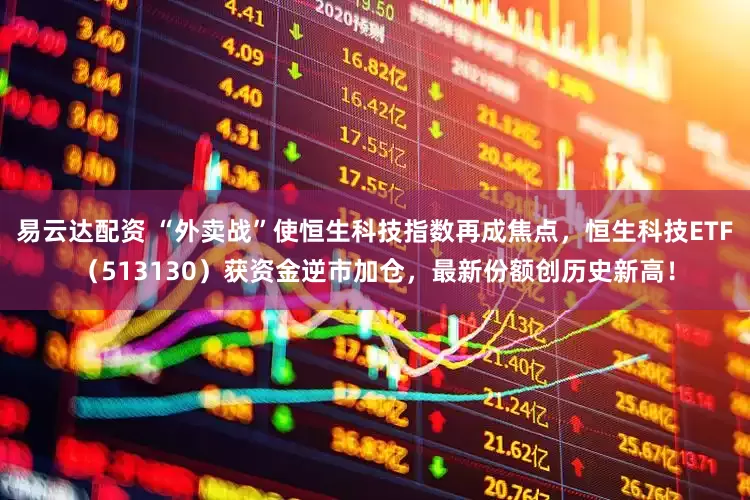 易云达配资 “外卖战”使恒生科技指数再成焦点，恒生科技ETF（513130）获资金逆市加仓，最新份额创历史新高！
