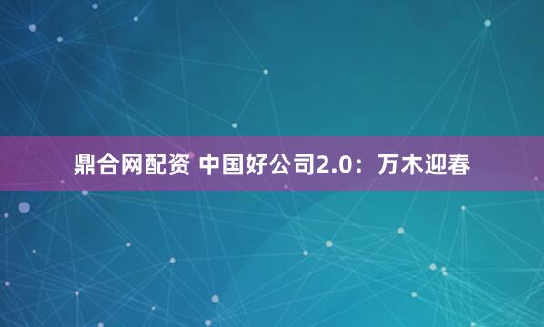 鼎合网配资 中国好公司2.0：万木迎春
